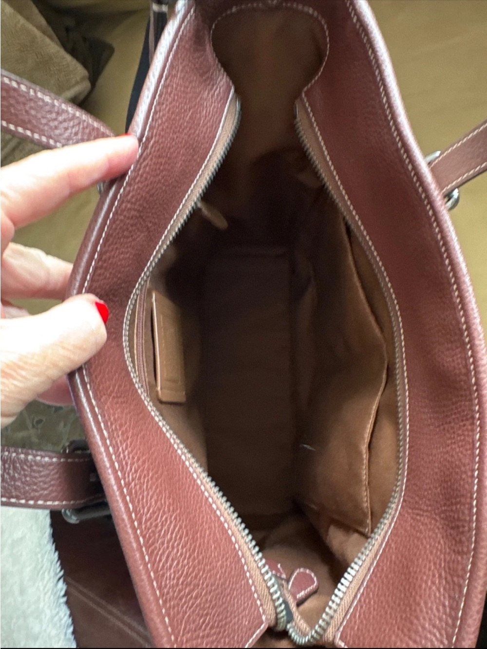 Coach Canvas Sprint Tote with Brown Leather Trim - New Without Tags - Picture 4 of 14